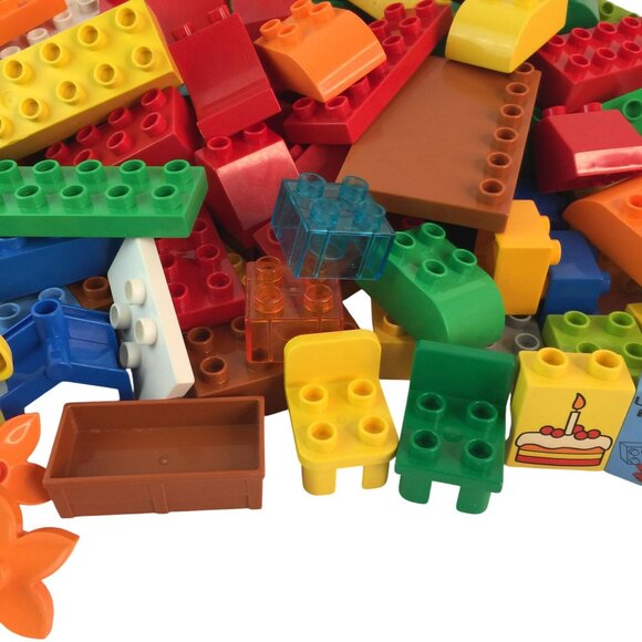 Lego Duplo Building Blocks Lot 170+ Pcs Base Plate Numbers Flowers Some Vintage - Picture 4 of 12